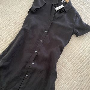 James Perse shirt front linen dress